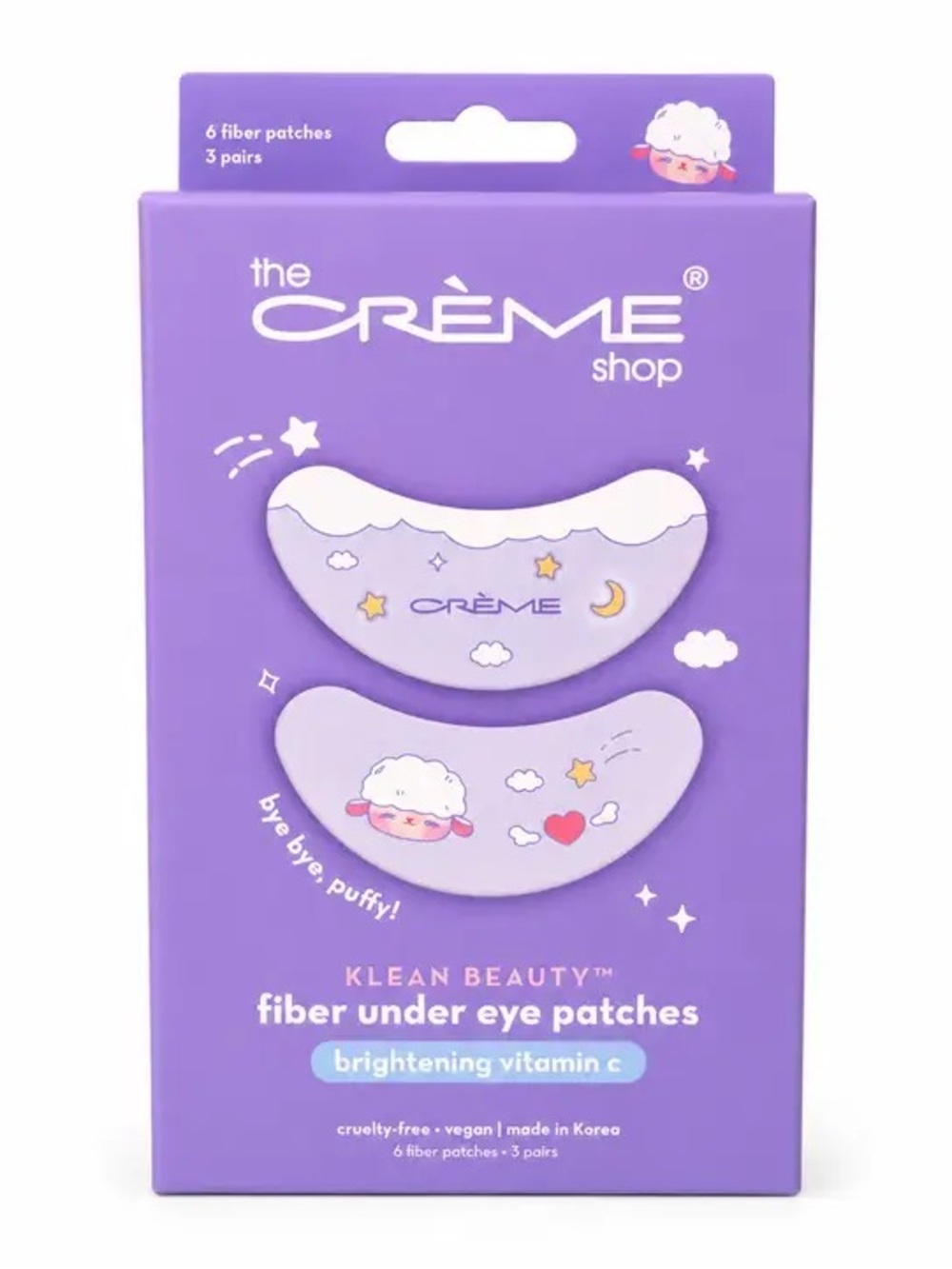 The Crème Shop Klean Beauty Fiber Under Eye Patches - Brightening Vitamin C